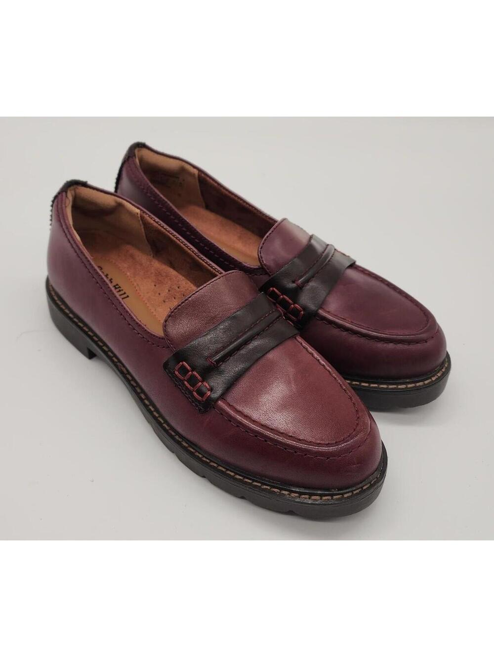 New Rockport Cobb Hill Janney Loafer burgundy black 6.5